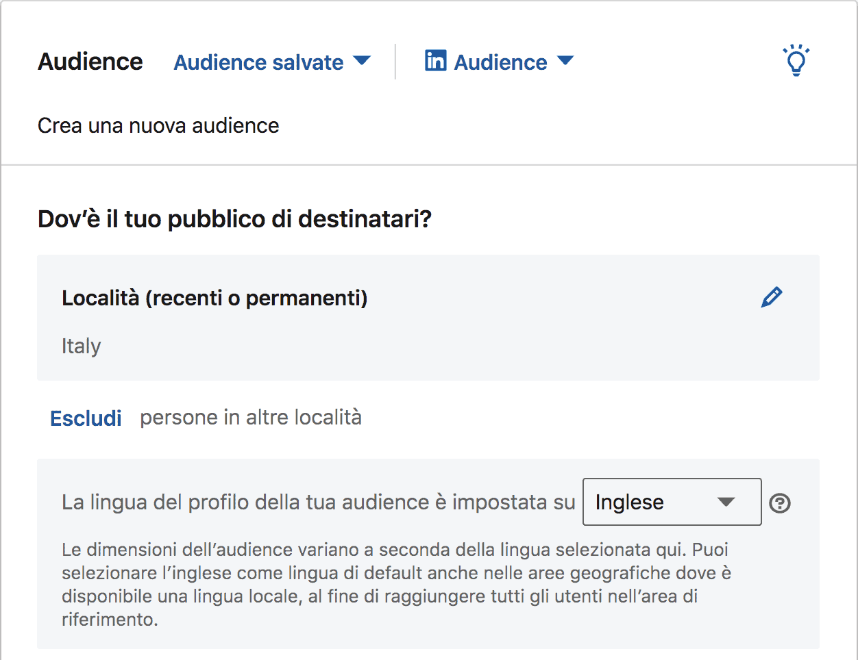 definisci la tua audience 