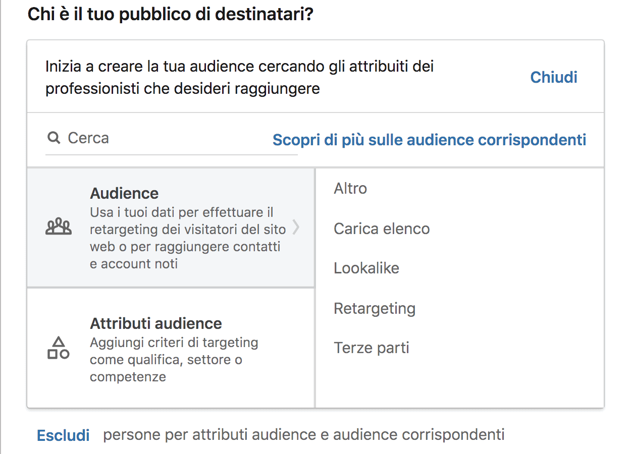 Chi è la tua audience