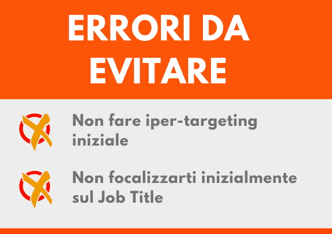errori da evitare verso l'audience