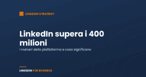 Linkedin supera i 400 milioni Linkedin supera i 400 milioni