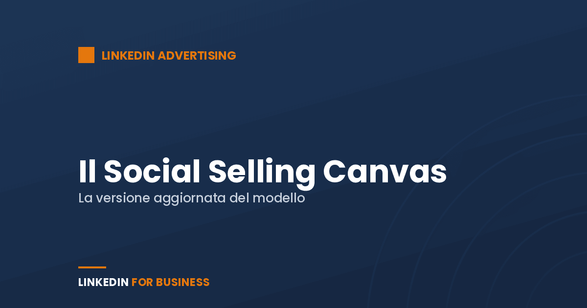 Il modello Social Selling Canvas